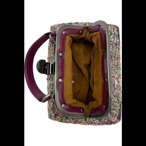 NWOT-Patricia Nash Conselice Boucle Small
Frame Crossbody Dark Purple - Picture 4 of 5